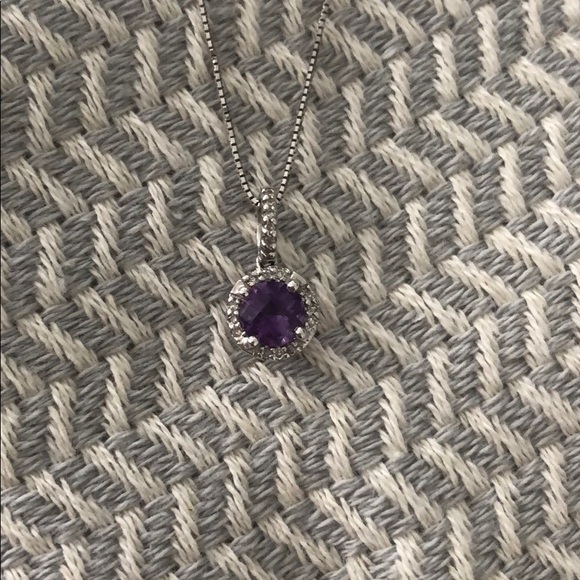 Diamond-crusted Amethyst necklace. - Picture 6 of 6